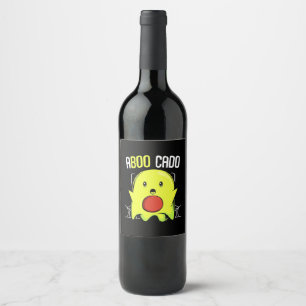 Aboocado Avocado Halloween Wine Label