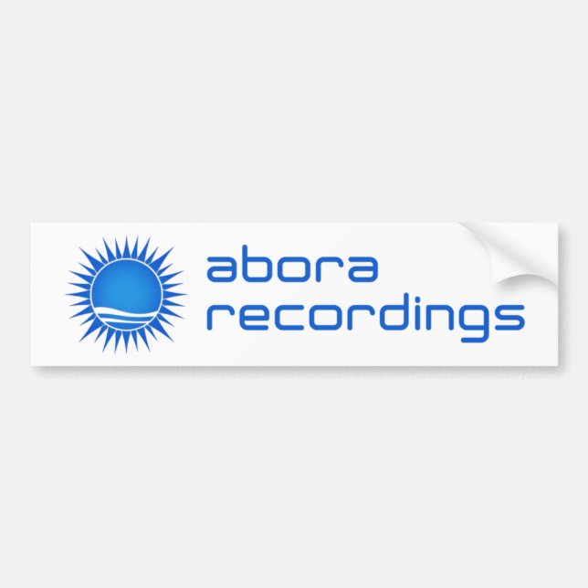Abora Recordings Bumper Sticker (Blue) (Front)