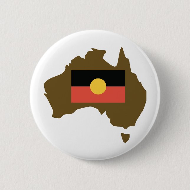 Aborginal Flag 6 Cm Round Badge (Front)