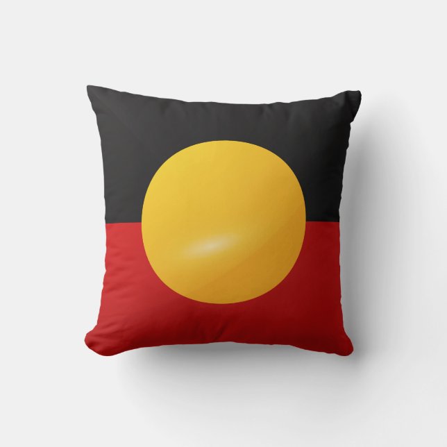 Aborigin square glossy flag cushion (Front)