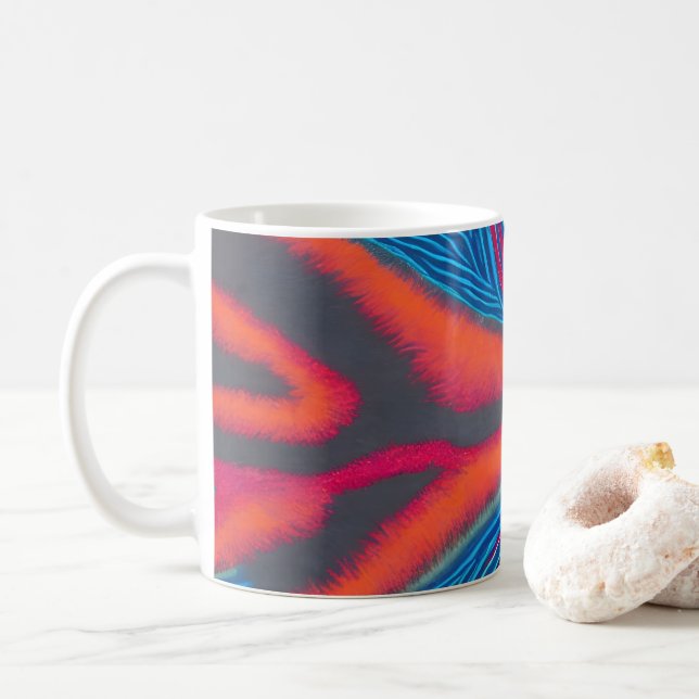 Aboriginal Abstract Art Vol 03 Coffee Mug (With Donut)