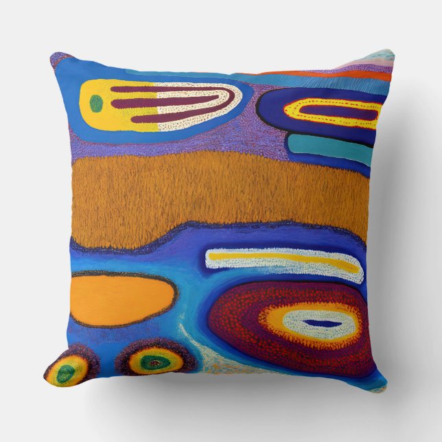 Aboriginal Abstract Art Vol 04 Cushion (Front)