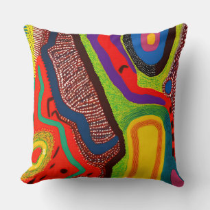 Aboriginal Abstract Art Vol 06 Cushion