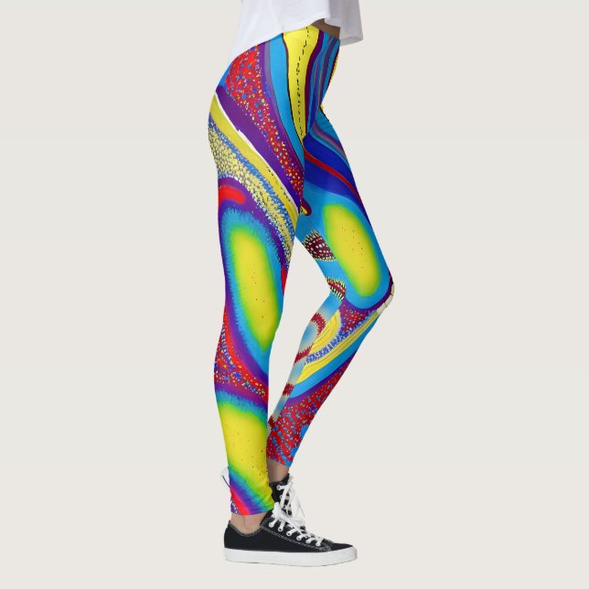 Aboriginal Abstract Art Vol 10 Leggings (Right)