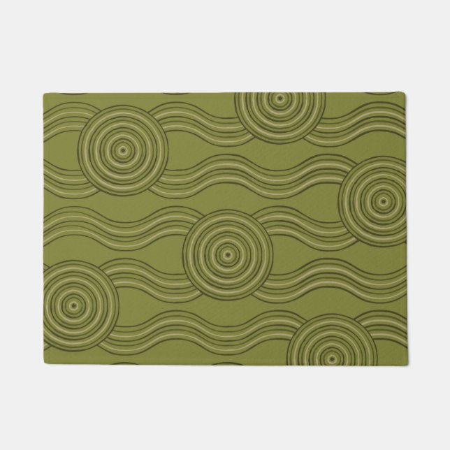 Aboriginal art bush doormat (Front)