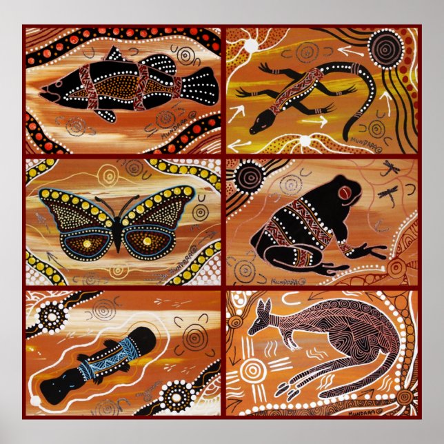 Aboriginal Art Collage Poster (Front)