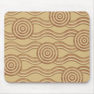 Aboriginal art earth mouse mat
