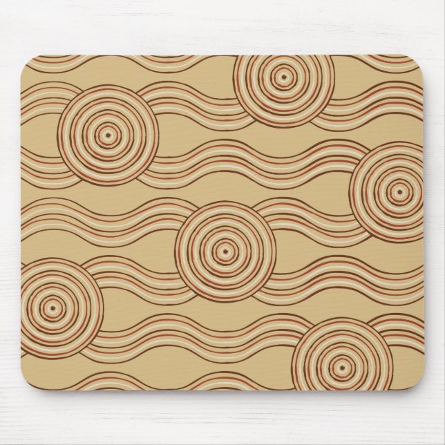 Aboriginal art earth mouse mat (Front)