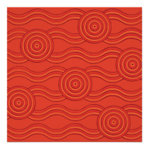 Aboriginal art fire poster