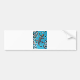 Aboriginal Art, Gecko, Point Painting, Dot Paintin Bumper Sticker