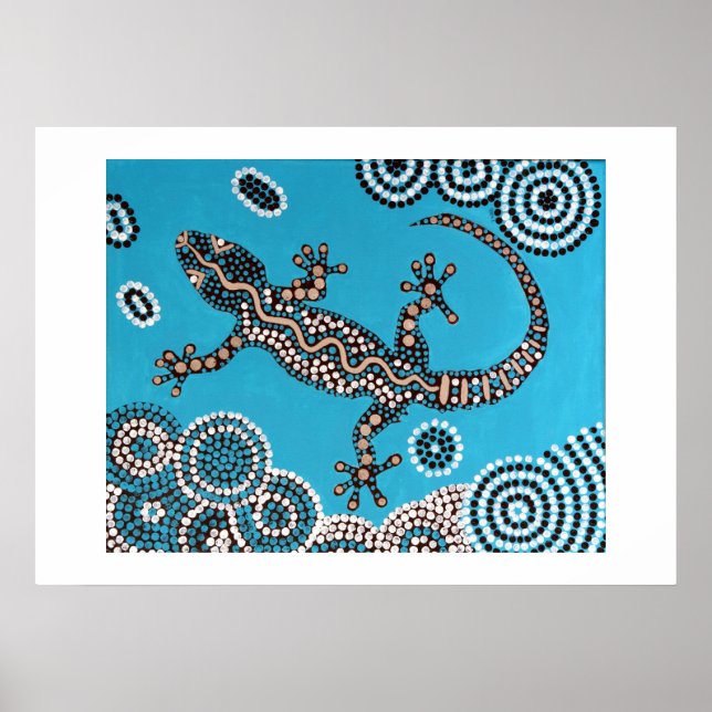 Aboriginal Art Gecko Poster (Front)