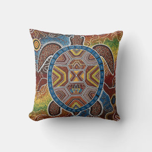 ABORIGINAL ART OF TURTLE CUSHION