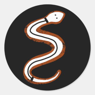 aboriginal art petroglyph australia native symbol classic round sticker