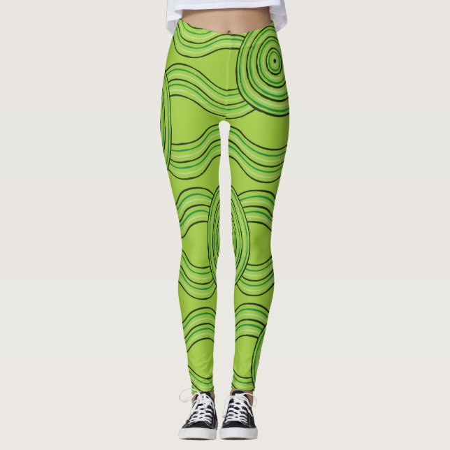 Aboriginal Art Rainforest Leggings (Front)