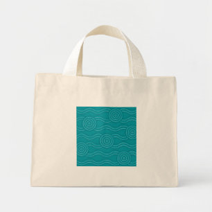 Aboriginal art reef mini tote bag