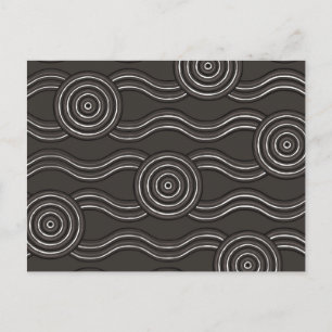 Aboriginal art storm postcard
