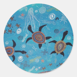 Aboriginal Art Turtle Dreaming Sticker