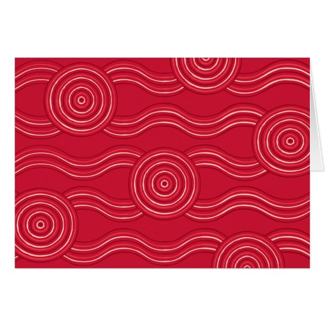 Aboriginal art waratah (Front Horizontal)