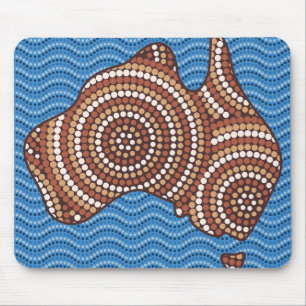 Aboriginal Australia dot painting Mouse Mat