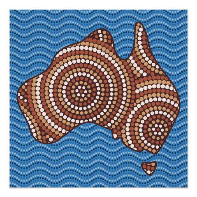 Aboriginal Australia dot painting Poster (Front)