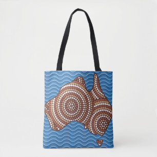 Aboriginal Australia dot painting Tote Bag