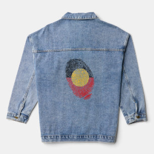 Aboriginal Australia fingerprints Denim Jacket