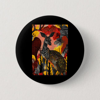 Aboriginal Australian Kangaroo Dot Art Roo Artwork 6 Cm Round Badge