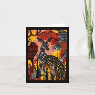 Aboriginal Australian Kangaroo Dot Art Roo Artwork Card