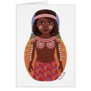 Aboriginal Australian Matryoshka Card