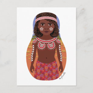 Aboriginal Australian Matryoshka Postcard