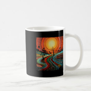 Aboriginal Authentic Art - Sunlight Sticker Coffee Mug