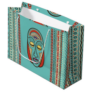 Aboriginal Aztec Inca Mayan Mask Large Gift Bag