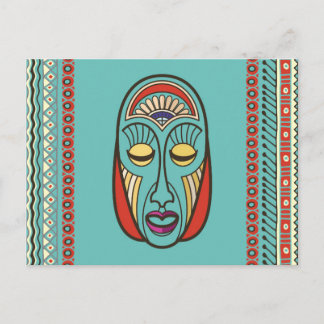 Aboriginal Aztec Inca Mayan Mask Postcard