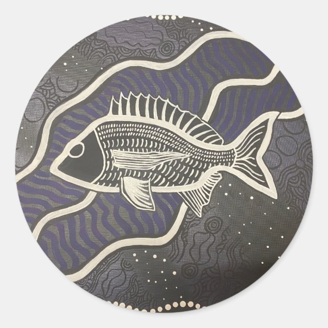 Aboriginal bream sticker (Front)