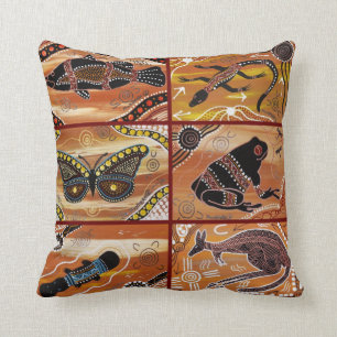 Aboriginal Collage Cushion/Pillow Cushion