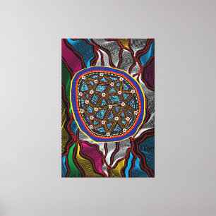 Aboriginal Design-15 Stretched Canvas Print