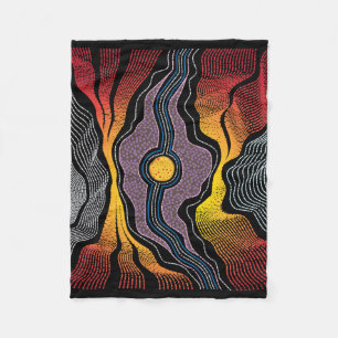 Aboriginal Design Fleece Blanket
