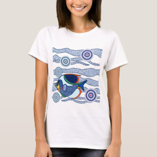 Aboriginal Dot Art Fish-01 T-Shirt