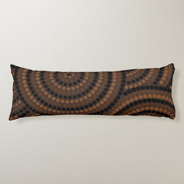Aboriginal dot painting body cushion (Front)