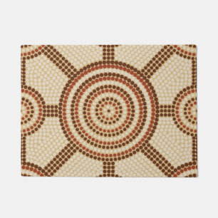 Aboriginal dot painting doormat
