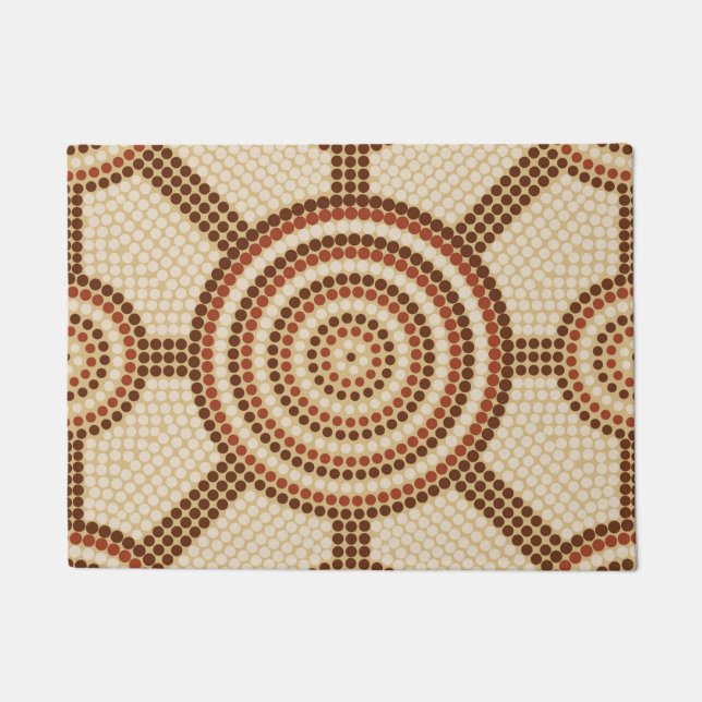 Aboriginal dot painting doormat (Front)