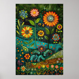 Aboriginal Dot Painting: Dreamtime Stories Art Poster