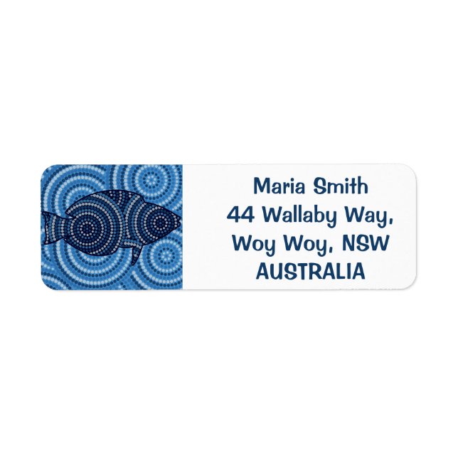 Aboriginal dot painting fish (Front)