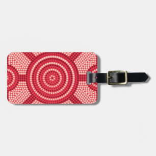 Aboriginal dot painting luggage tag