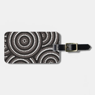 Aboriginal dot painting luggage tag