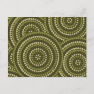 Aboriginal dot painting postcard