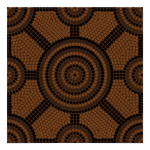 Aboriginal dot painting poster