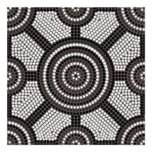 Aboriginal dot painting poster