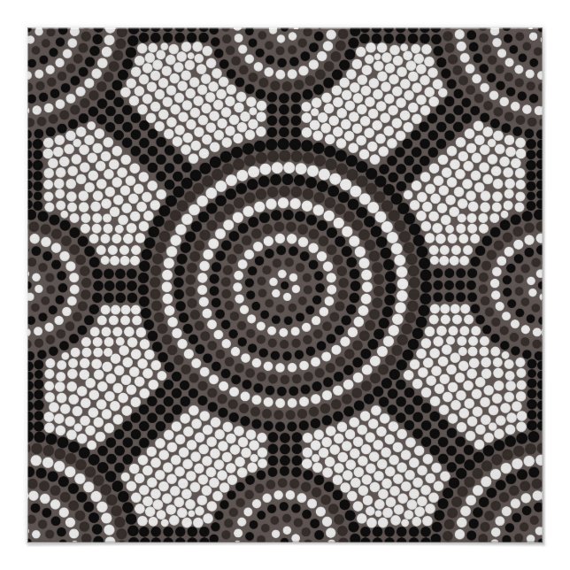 Aboriginal dot painting poster (Front)