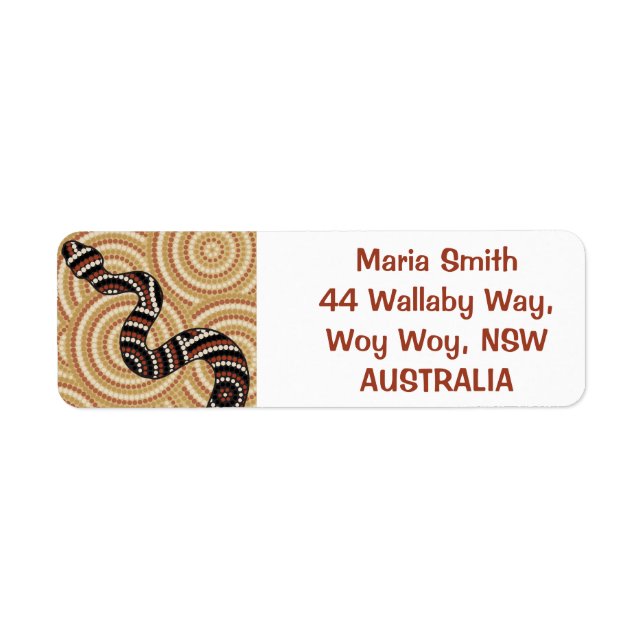 Aboriginal dot painting snake (Front)